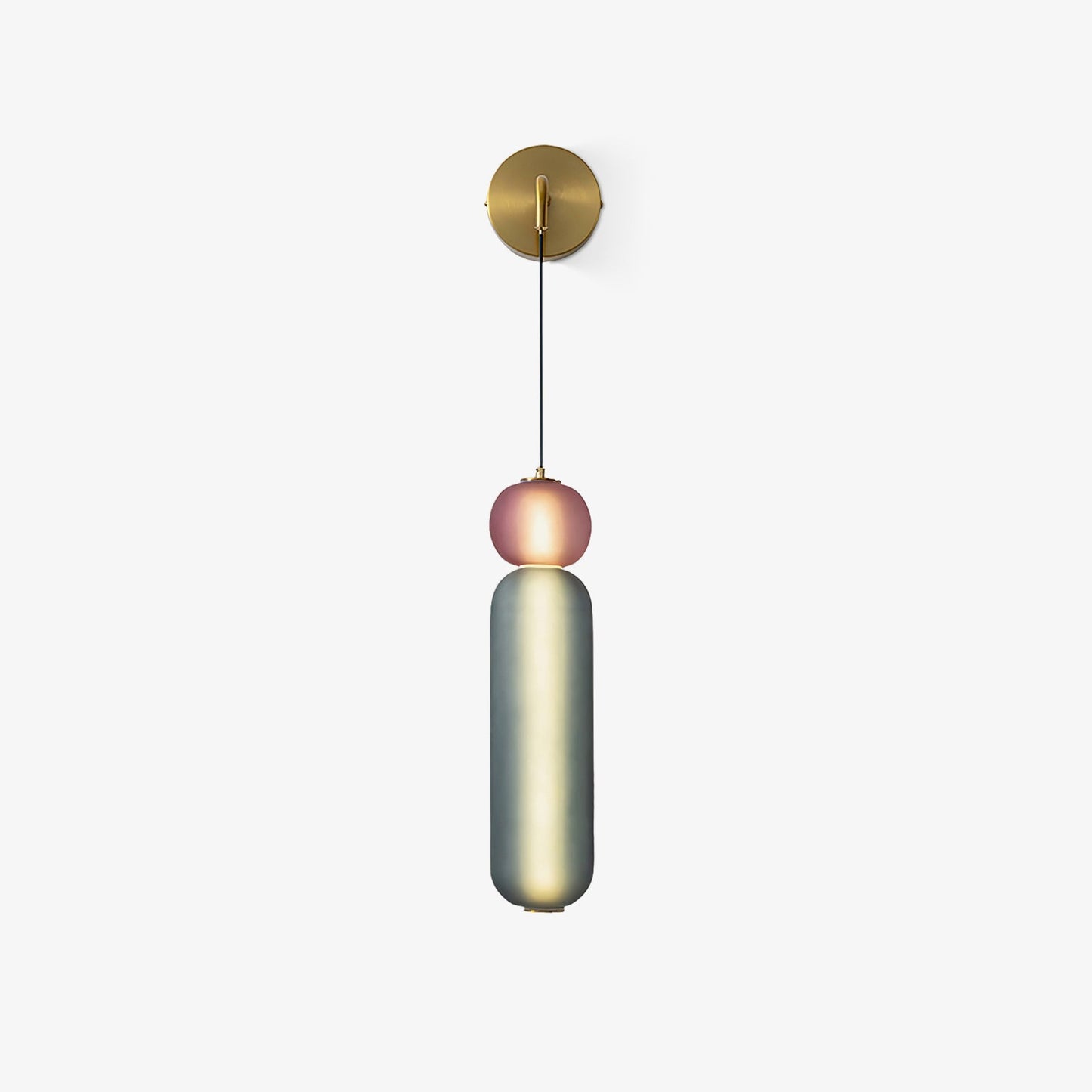 Wandleuchte in Gold mit beige Glockenblumen-Orchideen – Eleganz und sanftes Licht