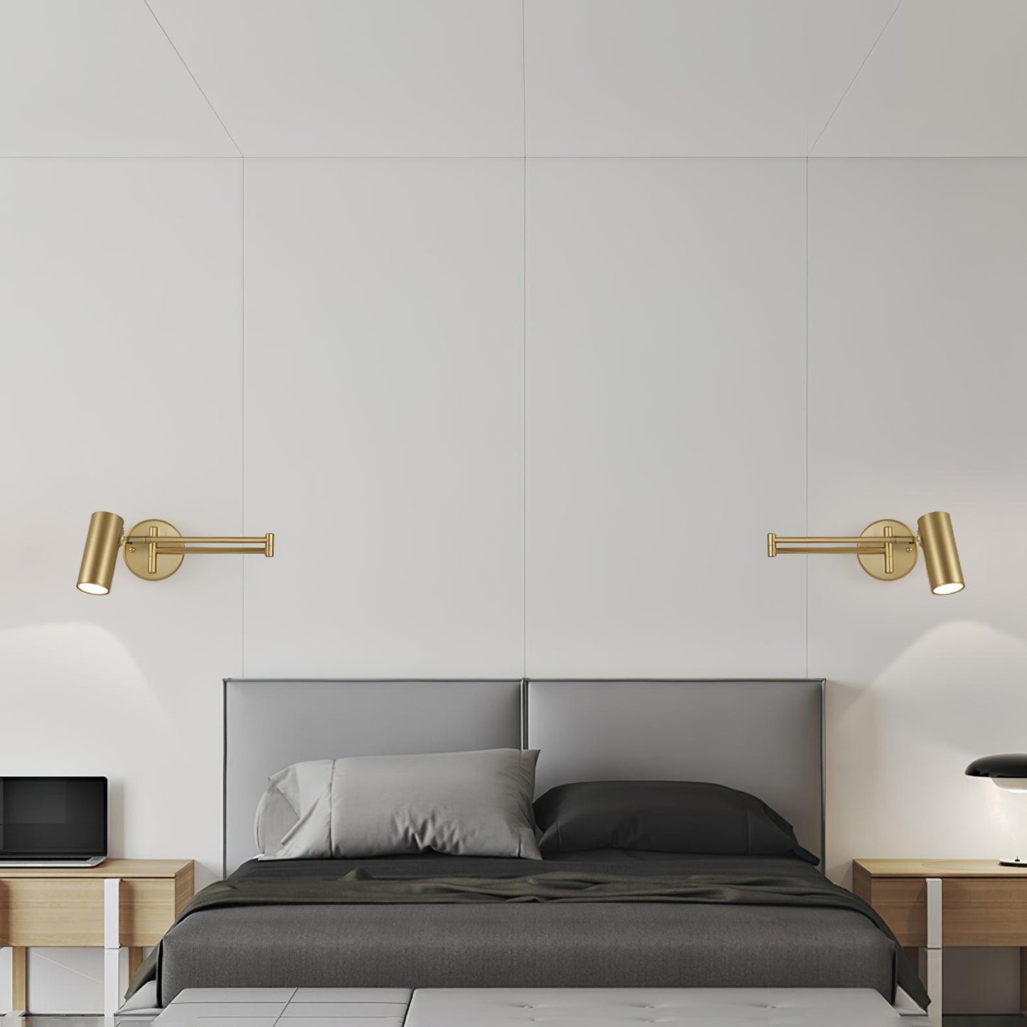 Moderne Wandleuchte aus Eisen mit integrierter LED - Elegantes und verstellbares Design