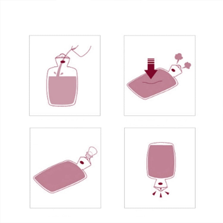 Wärmflaschenbezug – Strickdesign – Pink, 32x20 cm