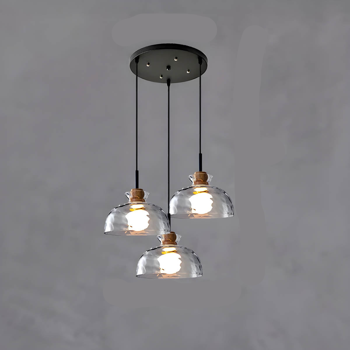 Glas Hängeleuchte TOKYO – Minimalistische Deckenlampe mit 1 oder 3 Köpfen