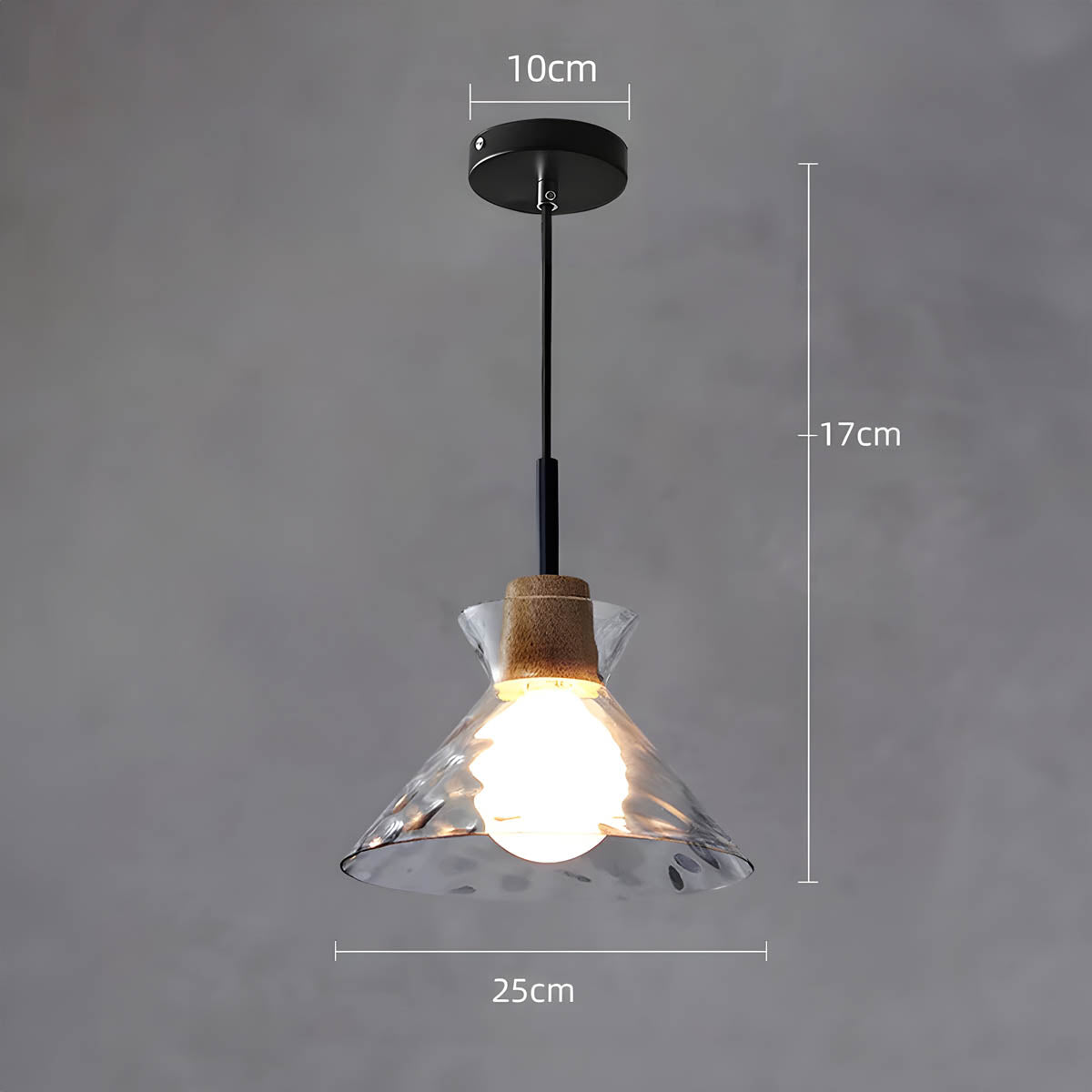 Glas Hängeleuchte TOKYO – Minimalistische Deckenlampe mit 1 oder 3 Köpfen
