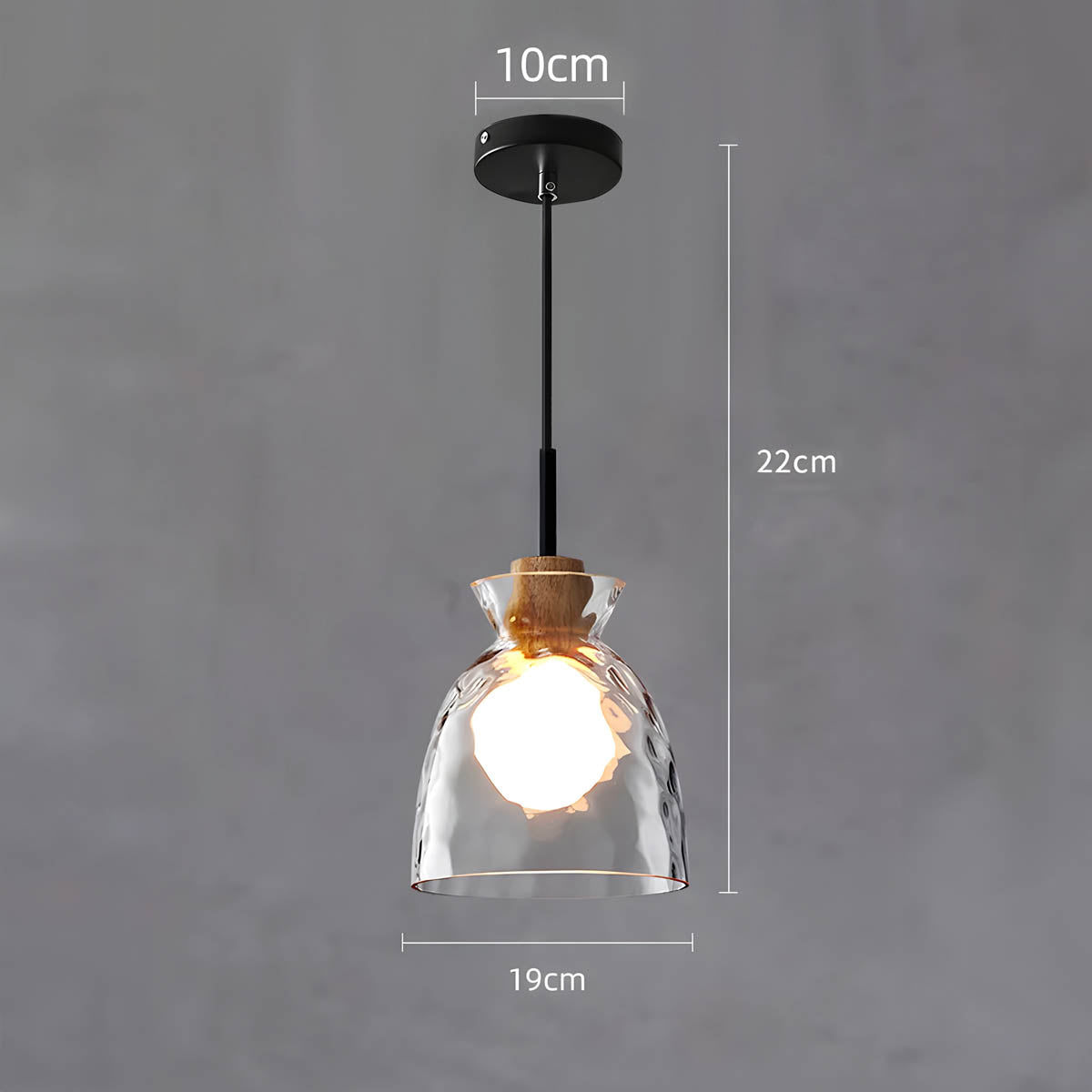Glas Hängeleuchte TOKYO – Minimalistische Deckenlampe mit 1 oder 3 Köpfen