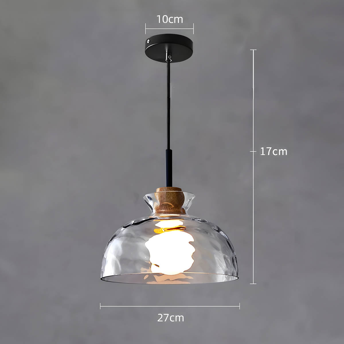 Glas Hängeleuchte TOKYO – Minimalistische Deckenlampe mit 1 oder 3 Köpfen