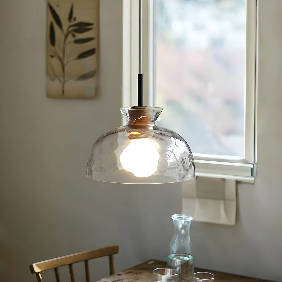 Glas Hängeleuchte TOKYO – Minimalistische Deckenlampe mit 1 oder 3 Köpfen