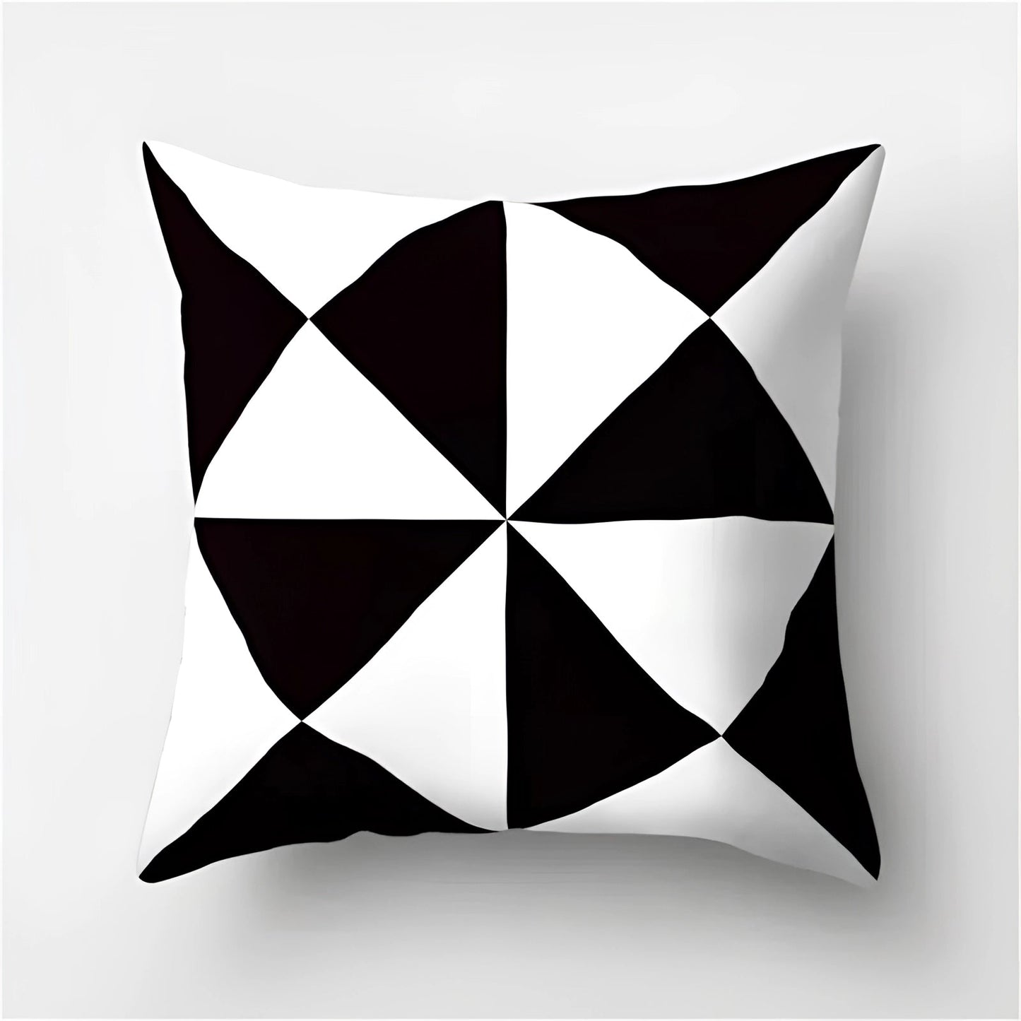 Garduru geometrisches Schwarz-Weiß-Kissen für stilvolle Dekoration