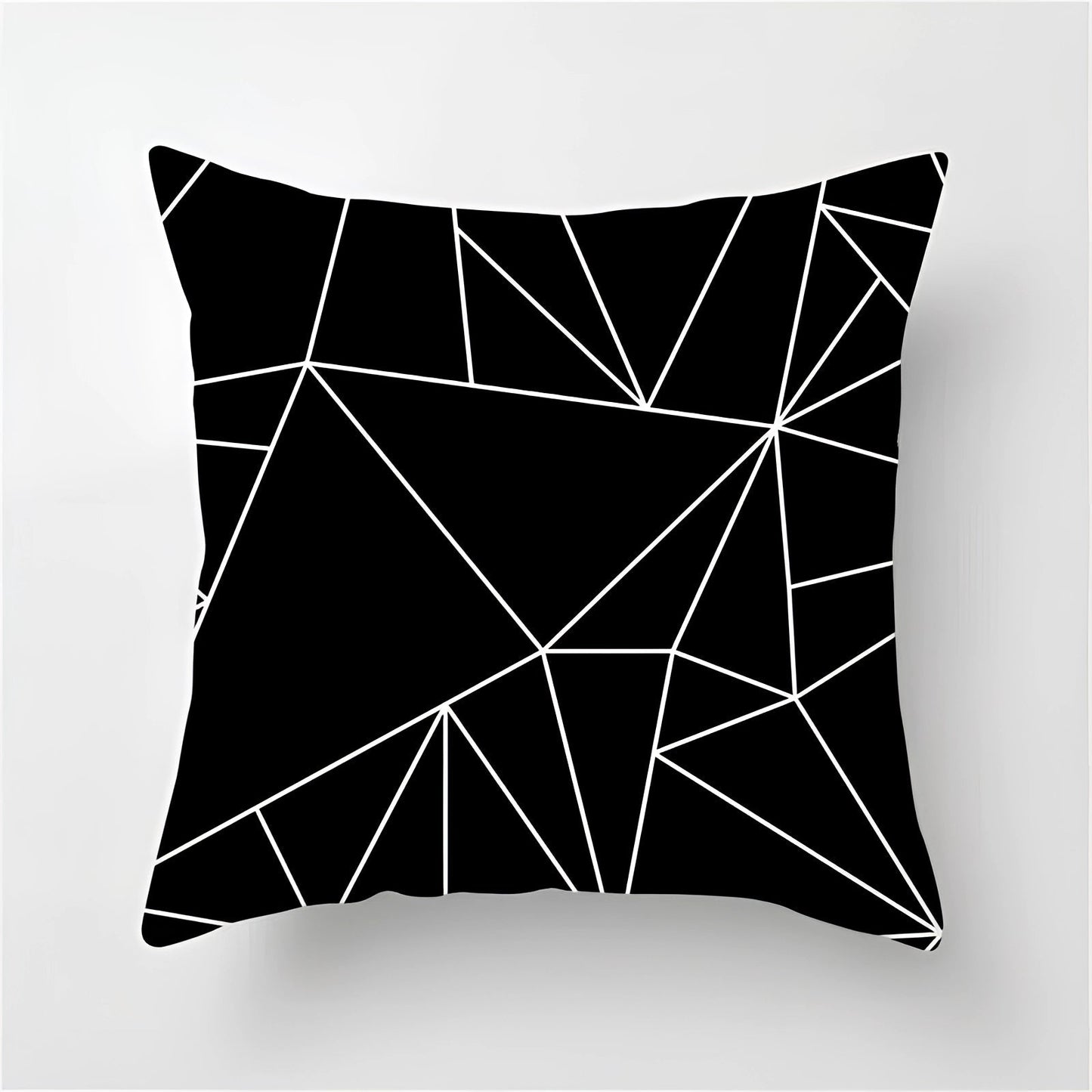 Garduru geometrisches Schwarz-Weiß-Kissen für stilvolle Dekoration