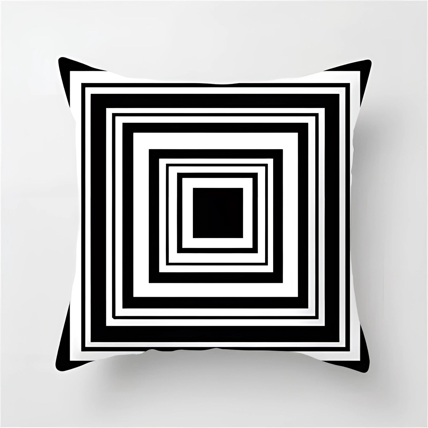 Garduru geometrisches Schwarz-Weiß-Kissen für stilvolle Dekoration