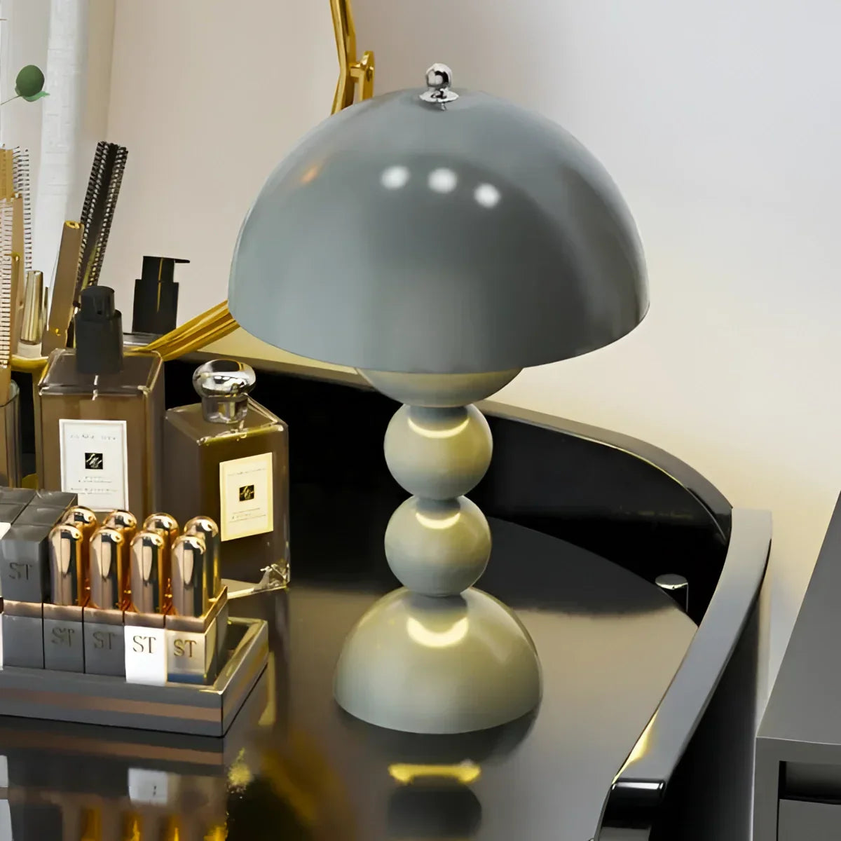 Vintage Mid-Century Pilz-Dome-Lampe - Retro Tisch- & Schreibtischlicht