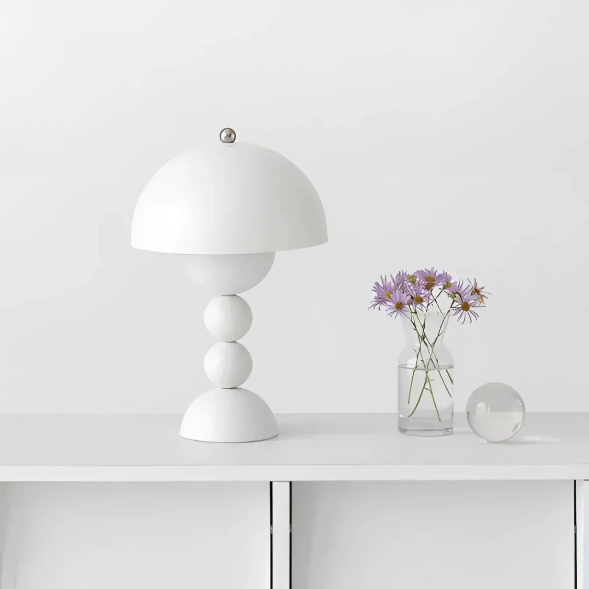 Vintage Mid-Century Pilz-Dome-Lampe - Retro Tisch- & Schreibtischlicht