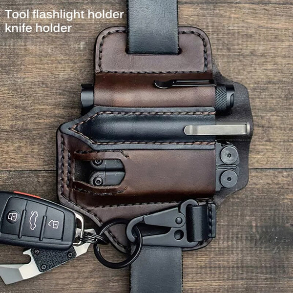 RoyaleGlow Taktische Multifunktionsgürtel Leder Tasche - Strapazierfähig & Stilvoll