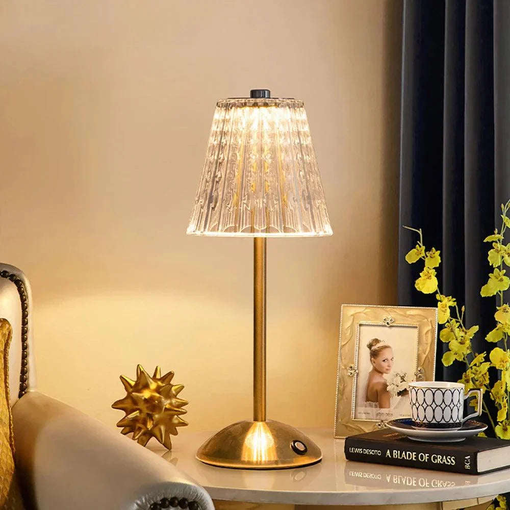 GlimmerTischlampe - Elegante und Drahtlose Beleuchtung