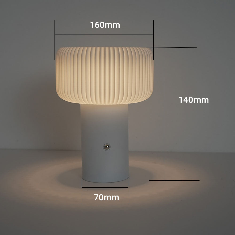 GlowCap – Atmosphärische Pilz-Tischlampe mit 3-farbig dimmbarem Licht
