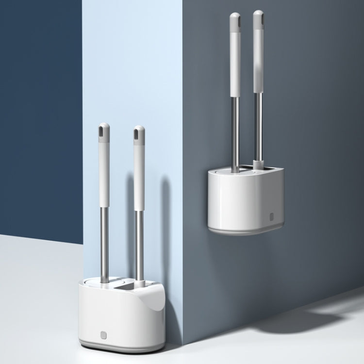 Toilettenbürsten Set – Wandmontage Design – Hygienische Reinigung mit Silikonbürsten