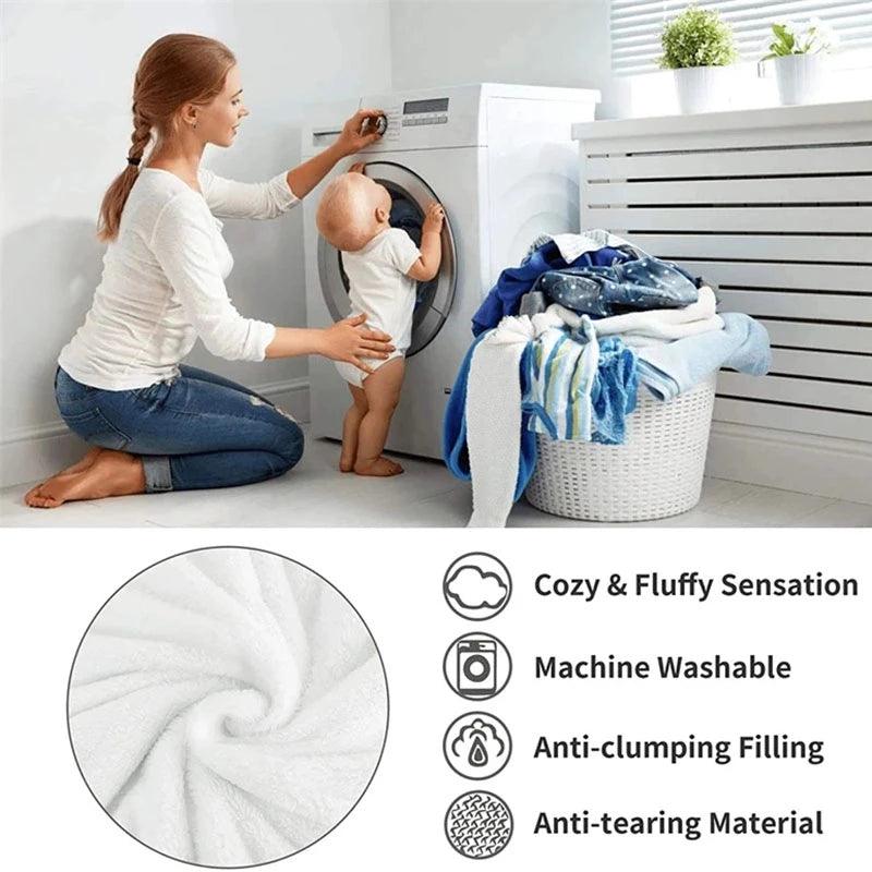 Neutrale Luxus-Fell-Flauschdecke │ Super bequeme Decken fürs Bett │ Hochwertige warme Winterdecke als Sofa-/Couch-Dekor