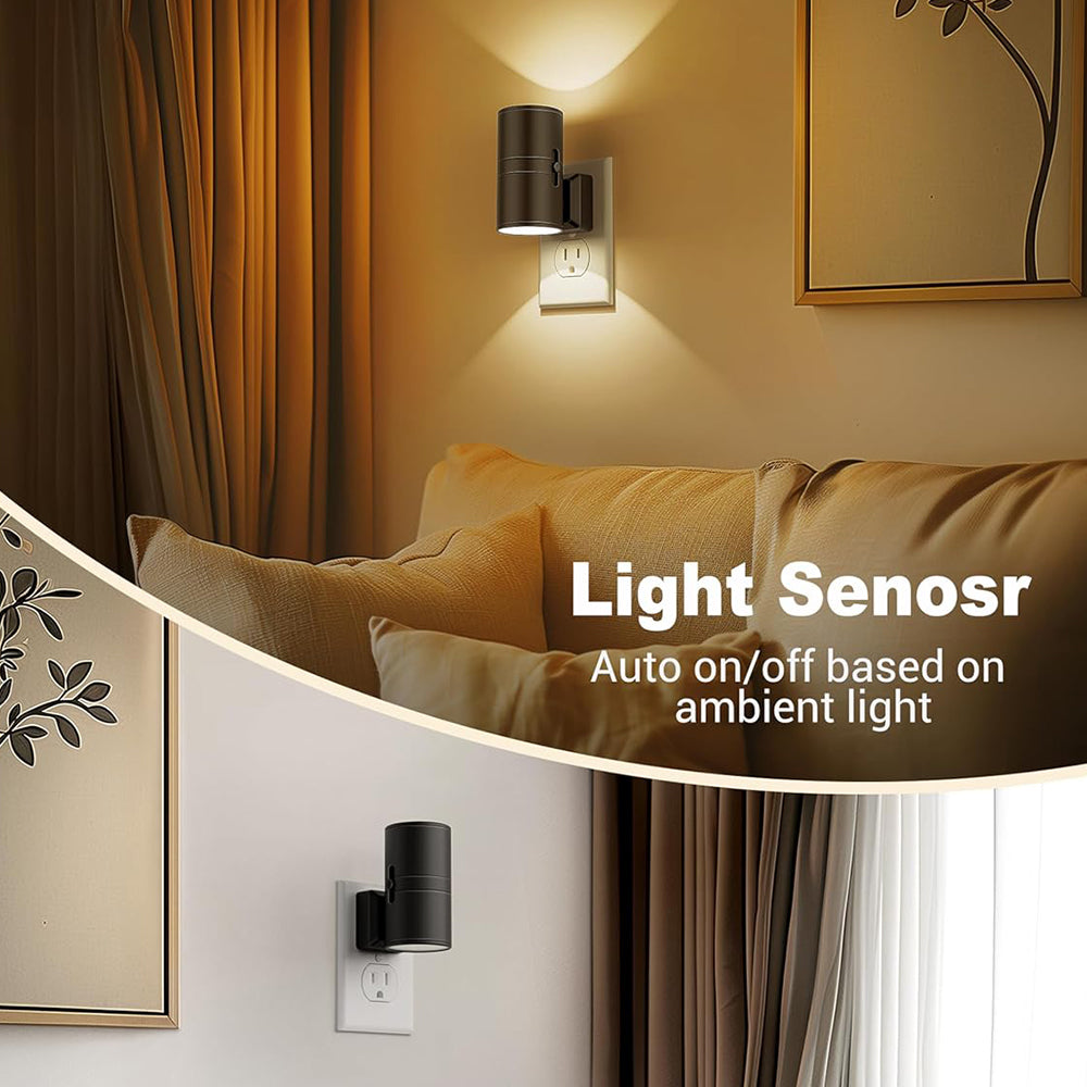Garduru LED Wandleuchte – Elegante Plug-In-Beleuchtung mit Automatik- und Dauerbetrieb