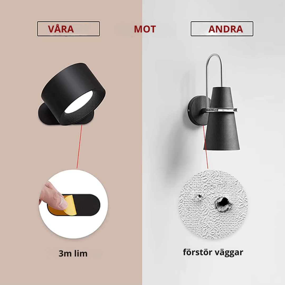Garduru - Moderne kabellose und wiederaufladbare Wandleuchte