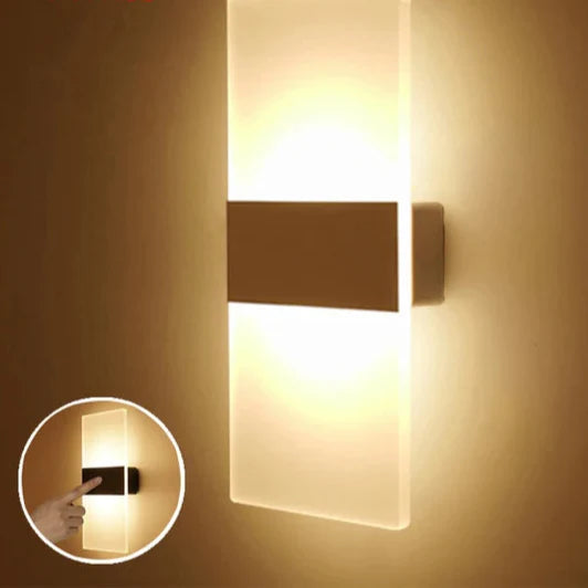 LumaGlow - USB wiederaufladbare LED-Wandleuchte mit Touch-Sensor