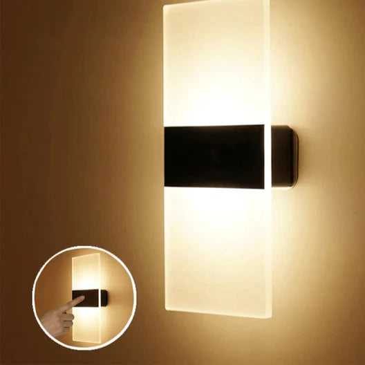 LumaGlow - USB wiederaufladbare LED-Wandleuchte mit Touch-Sensor