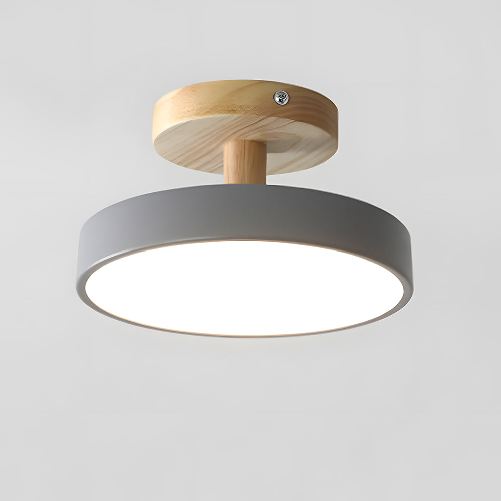 Moderne Holz LED Deckenleuchte