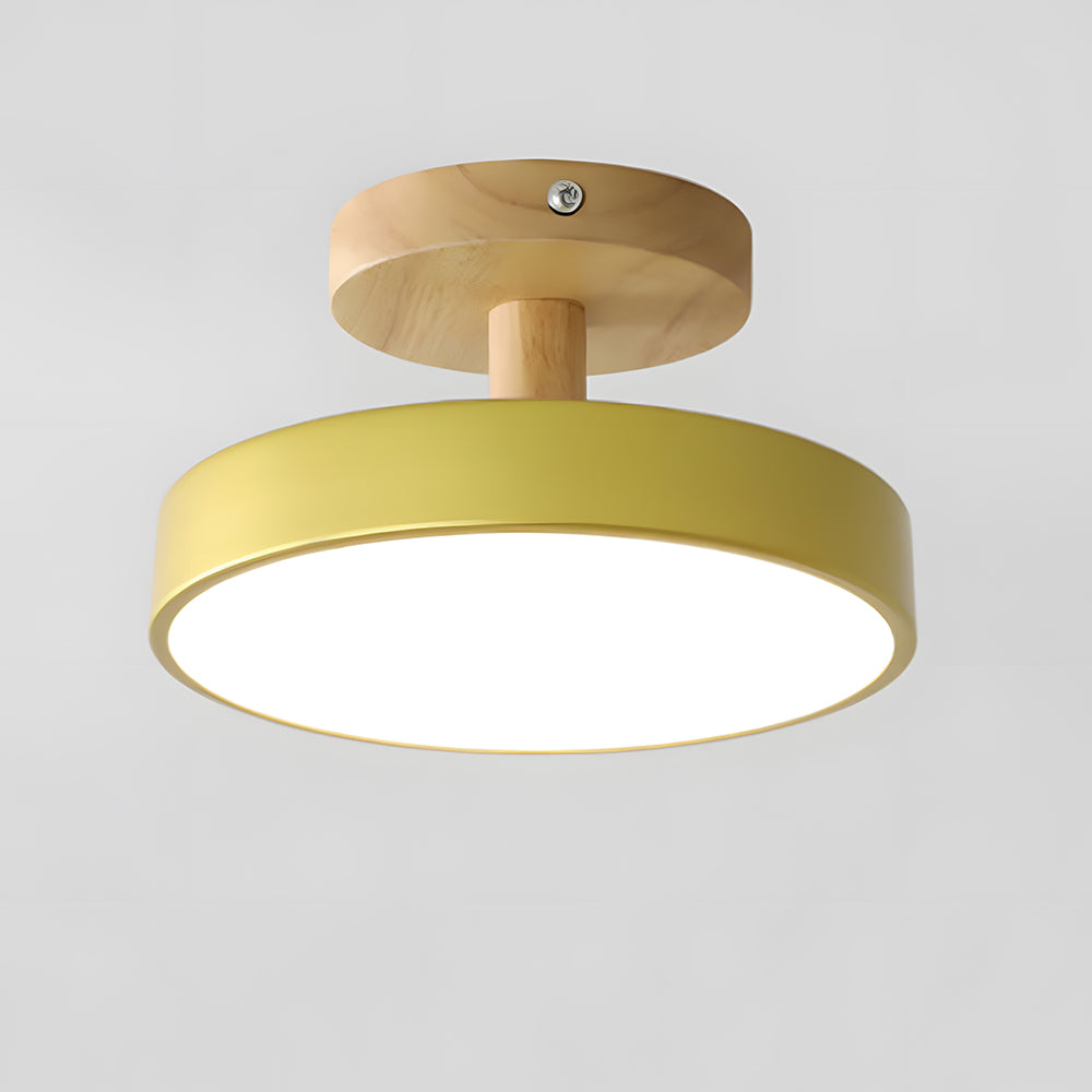 Moderne Holz LED Deckenleuchte
