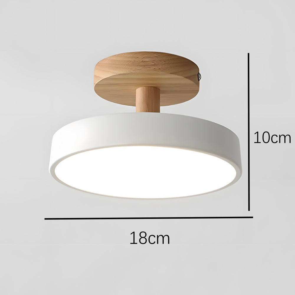 Moderne Holz LED Deckenleuchte