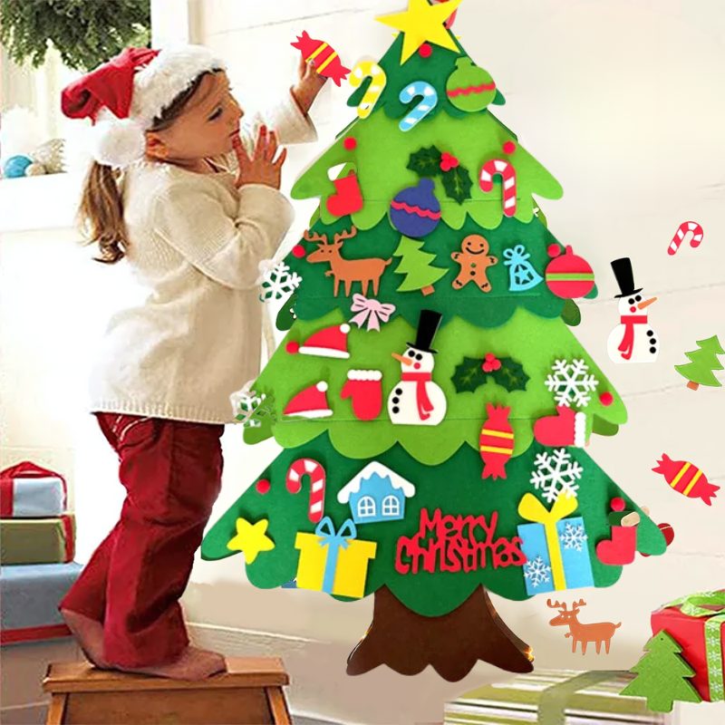Garduru | 32 Stück DIY Weihnachtsbaum aus Filz