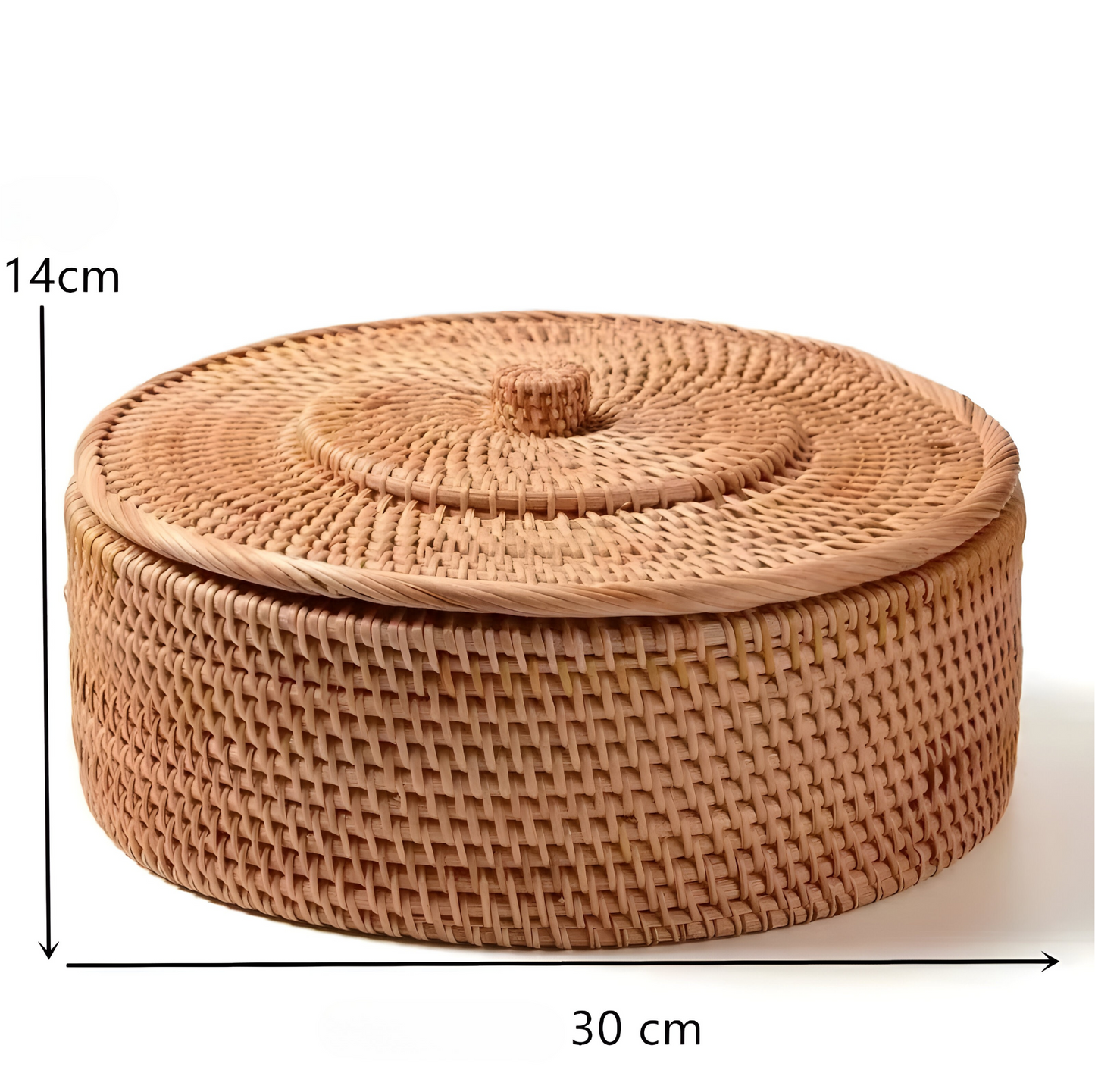 Garduru Basket - Handgefertigte Rattan Aufbewahrungsbox mit Deckel