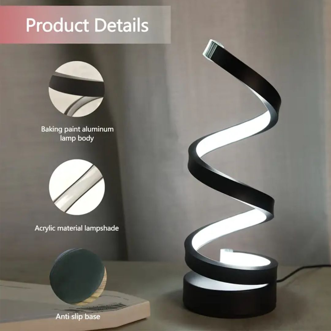 Nadine Spiral Dimmbar LED Tischlampe