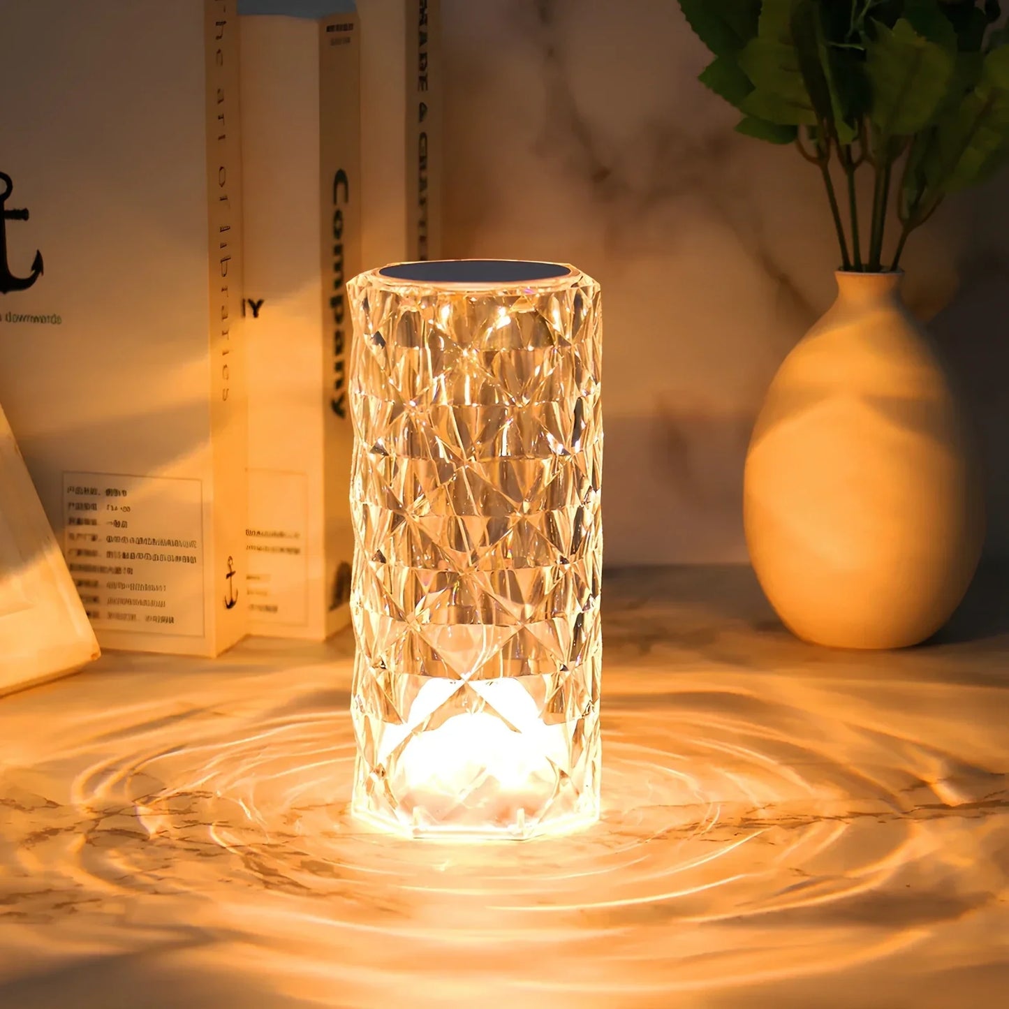 Elegante Touch-Sensor-Tischlampe – 16 Farboptionen, wiederaufladbares kabelloses Design, dimmbare Acryl-Nacht- oder Schreibtischlampe