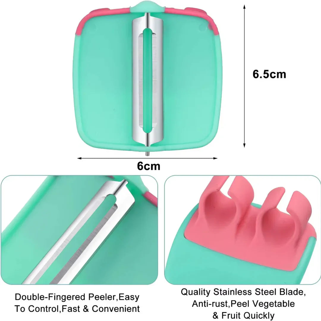 4-teiliger Finger Grip Gemüseschäler Set – Effizient und Einfach zu Benutzen