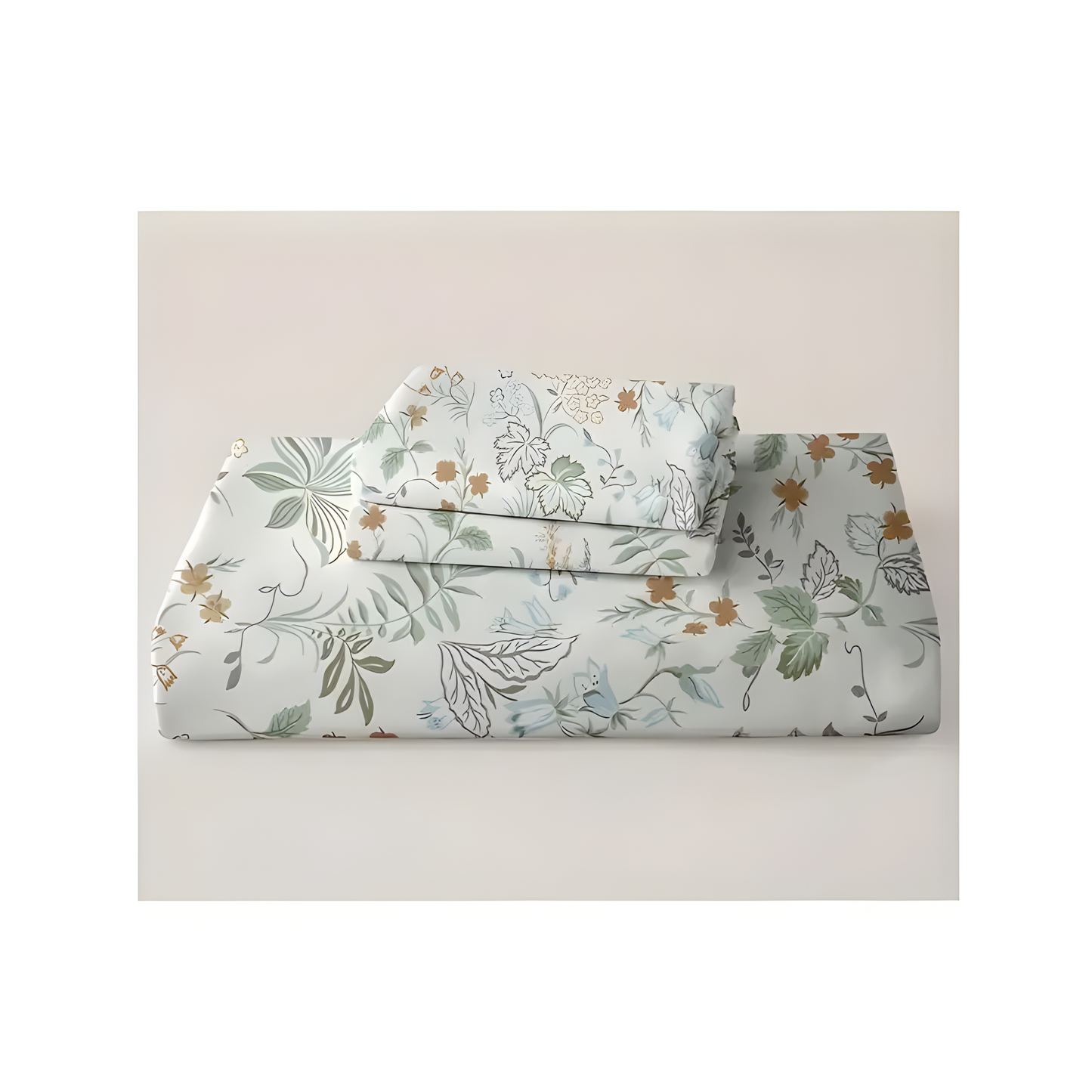 Garduru Bettdecken-Set - 3-teiliger Floral-Bettdeckenbezug