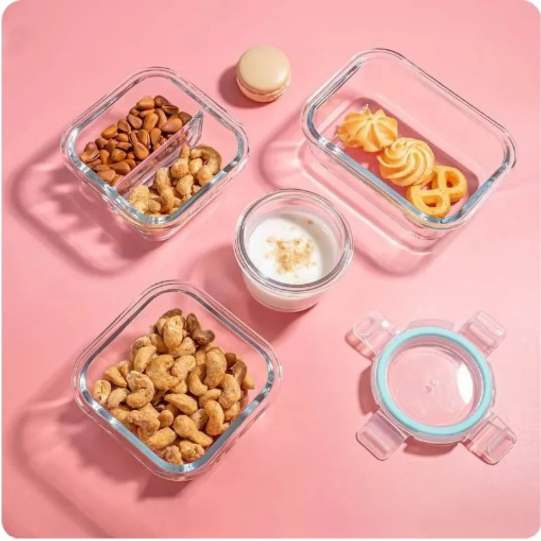 Glas-Frischhaltedosen Set – Luftdichte Aufbewahrungsbehälter mit Deckel für Küche & Meal Prep