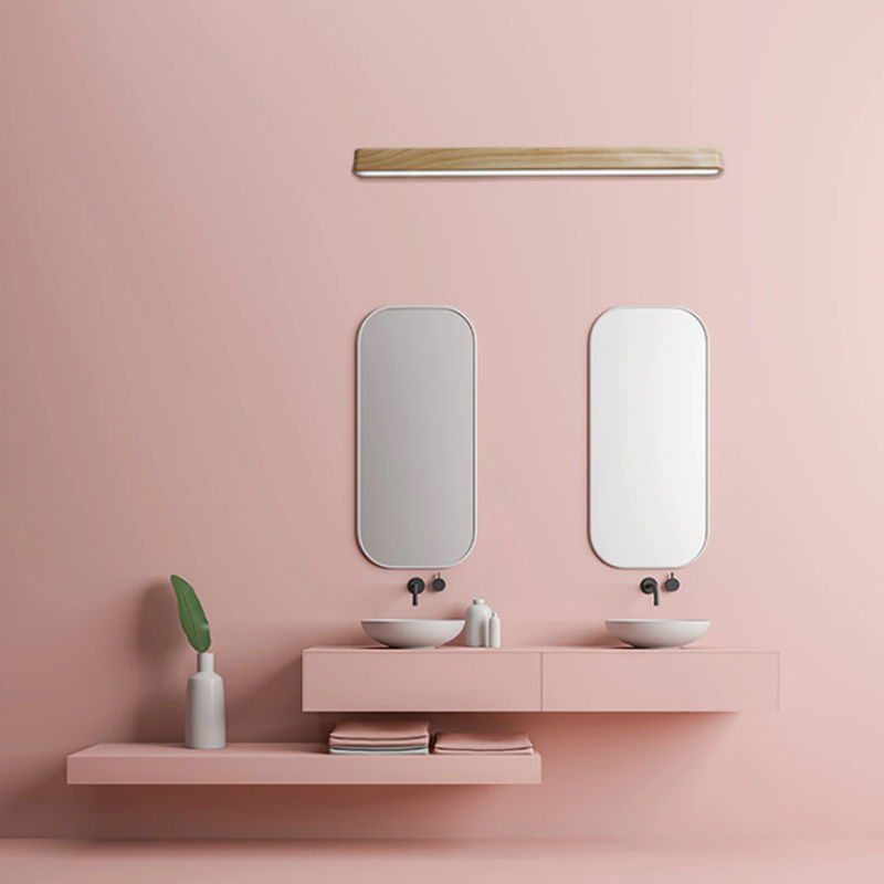 RoyaleGlow Nordic Massivholz Wandleuchte – 12W LED Lineare Beleuchtung für moderne Innenräume