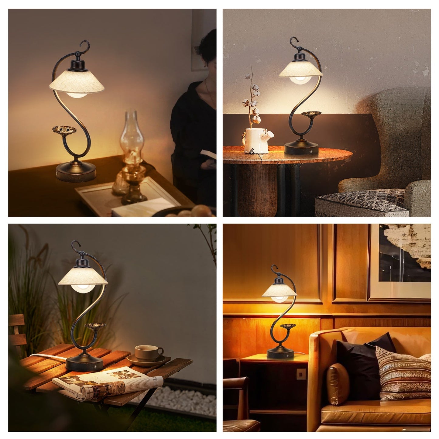 V05 Vintage Flower Tischlampe - Dimmierbare LED Nachttischlampen
