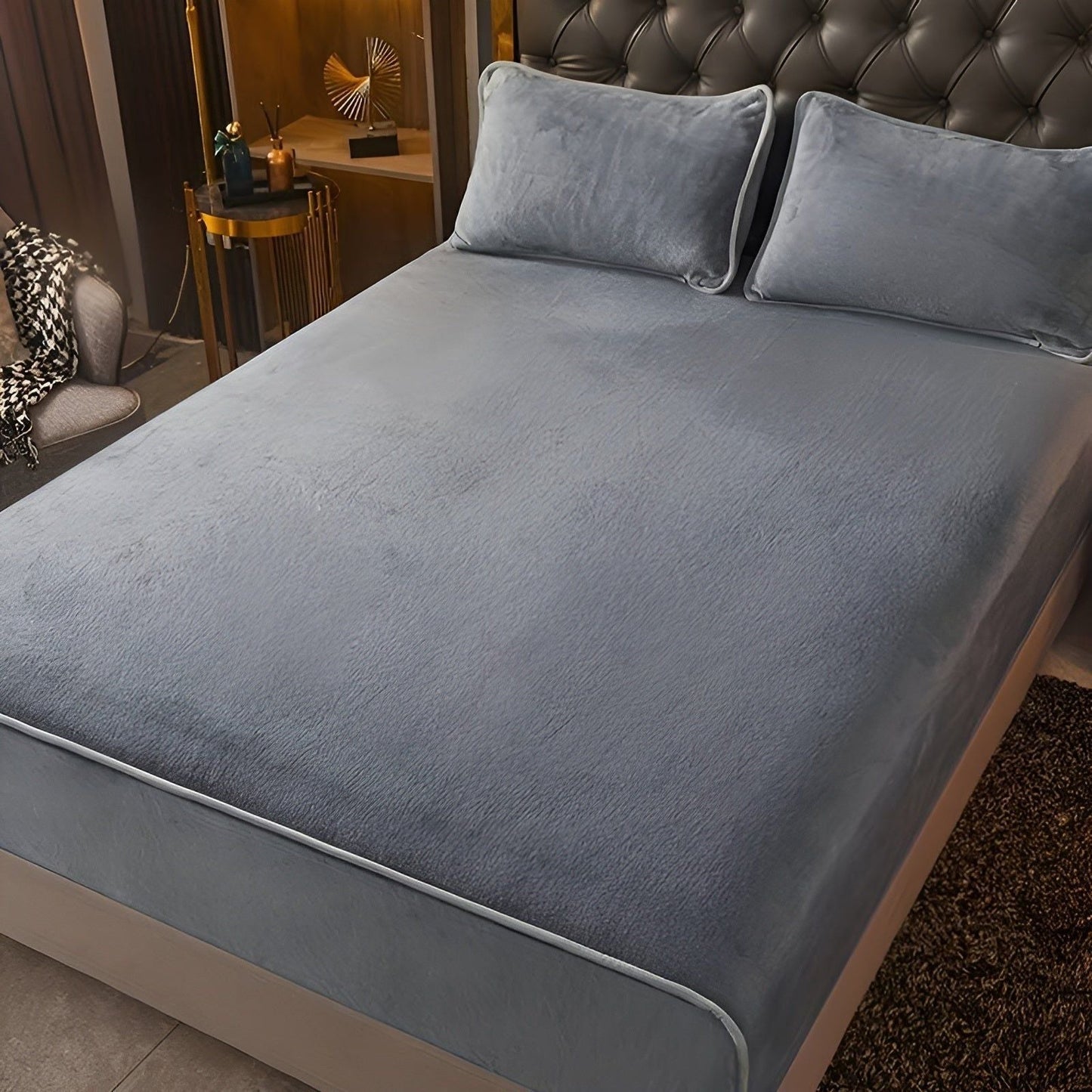 Garduru Decke - Luxuriöser Warmer Winter Samt Matratzenschoner