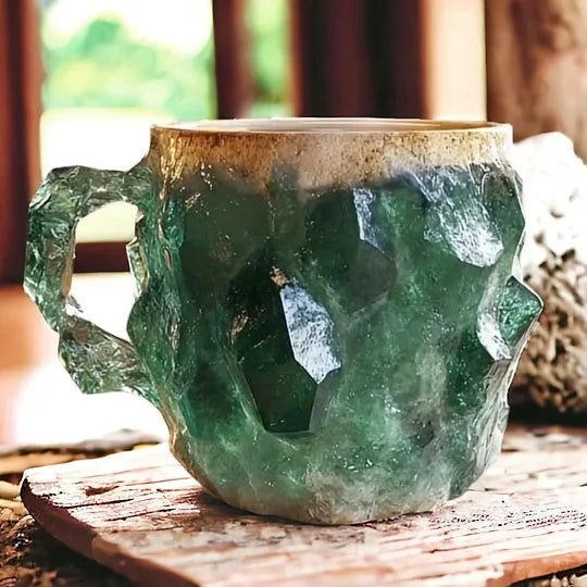 Royallure Elegante Kristall-Achat Kaffeetasse – Einzigartiger handgefertigter Becher für luxuriöses Trinken