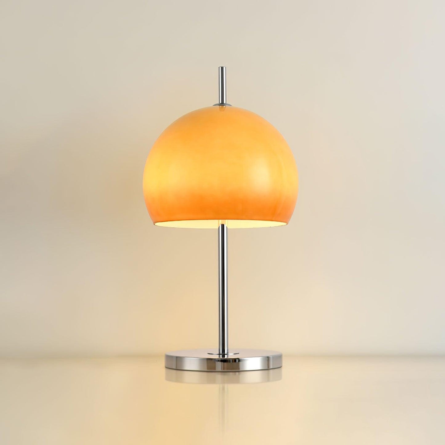 Tischlampe Pilz Bauhaus – Modernes Design mit Amberglas-Schirm