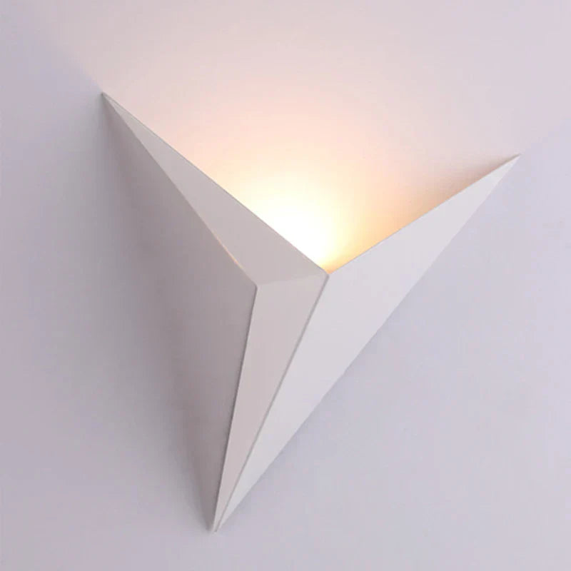Royaleva Trigon Wandlampe - Moderne LED Dreiecks-Wandlampe, Schwarz/Weiß/Gold, Warm/Kalt Weiß