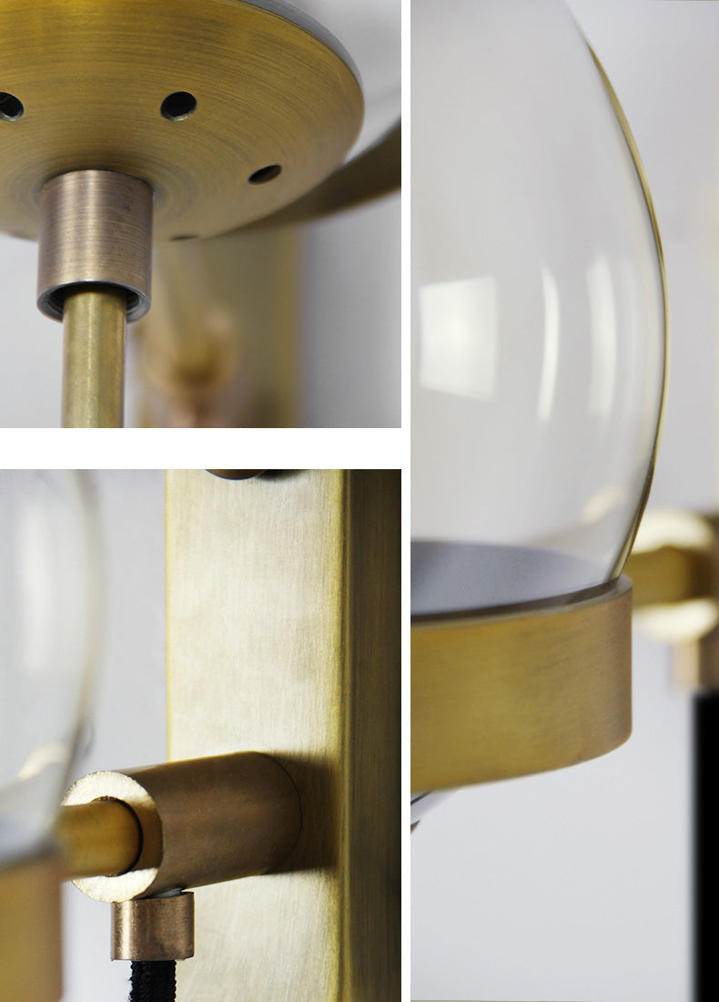 Wandlampe – Elegantes Design mit Glasglobus – Hardwired Installation