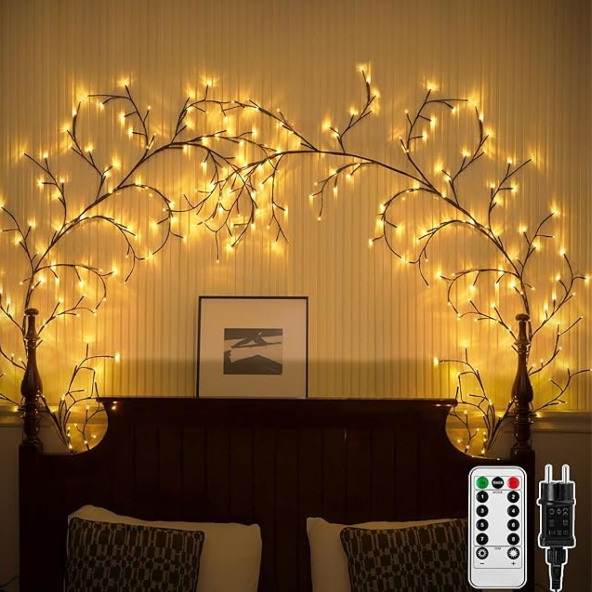 LED-Lichterkette in Weinrebenform - Flexible dekorative Beleuchtung für Innen und Außen