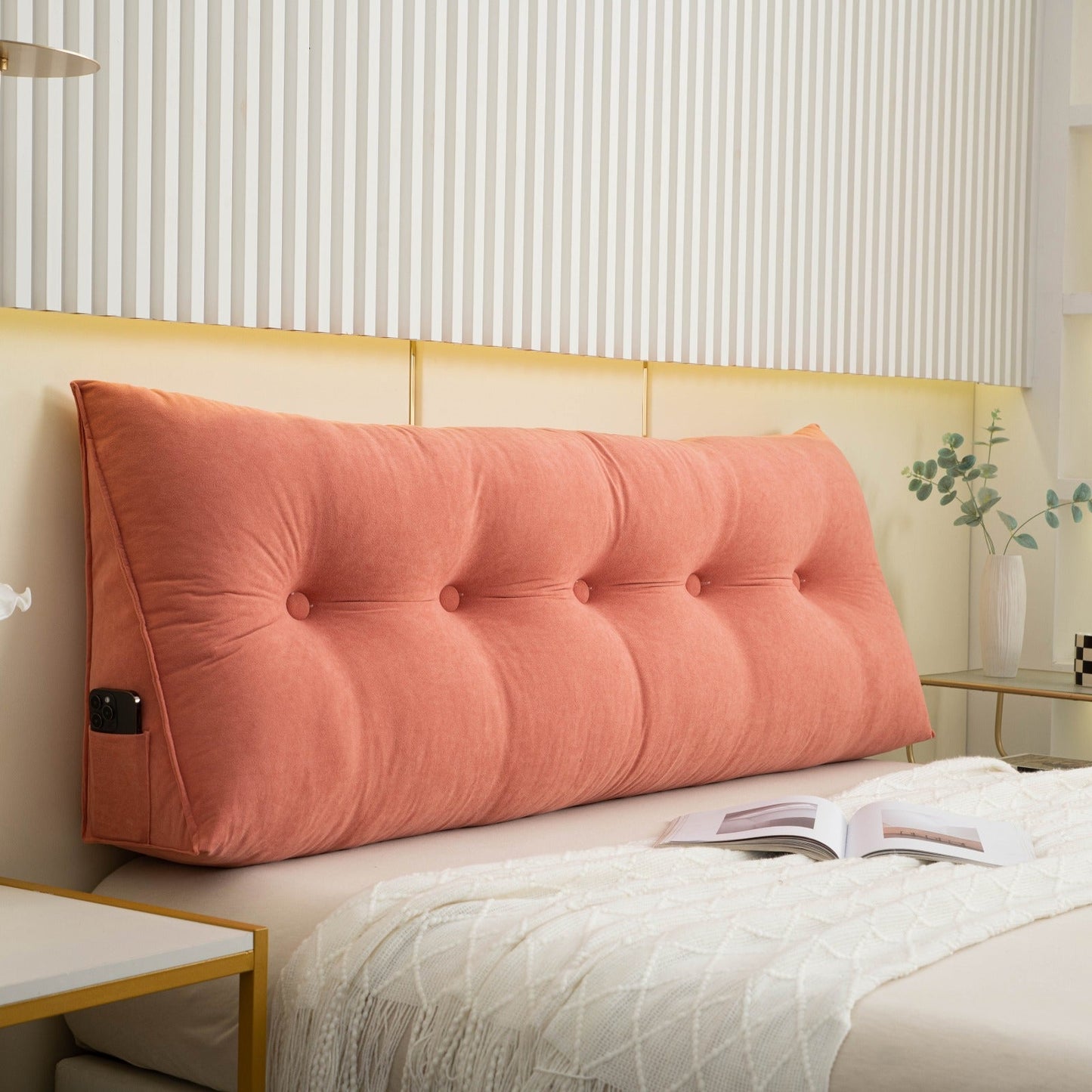 RoyaleGlow Luxus Keilkissen - Ergonomische Unterstützung für Bett & Sofa