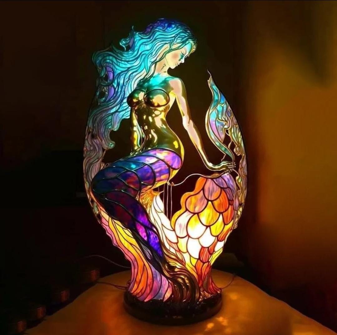 Tiffany Art Deco Glasdeko – Bunte Tiermotive – Handgefertigte Fensterdekoration