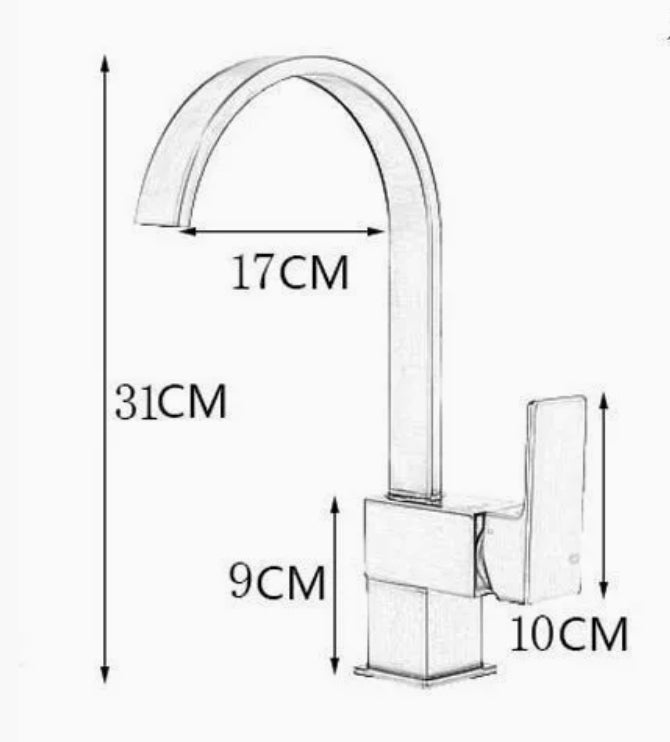 Eleganter Messing-Küchenhahn