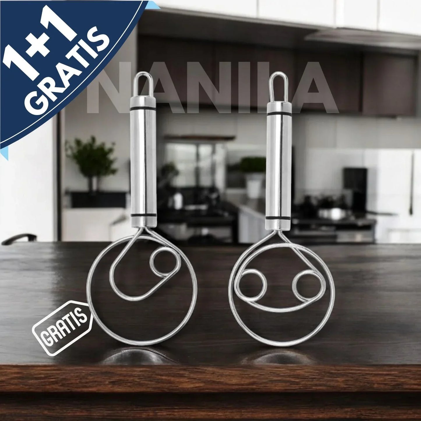 Schwerlast-Edelstahl-Teigschaber - Ergonomisches Design für müheloses Mischen und Backen