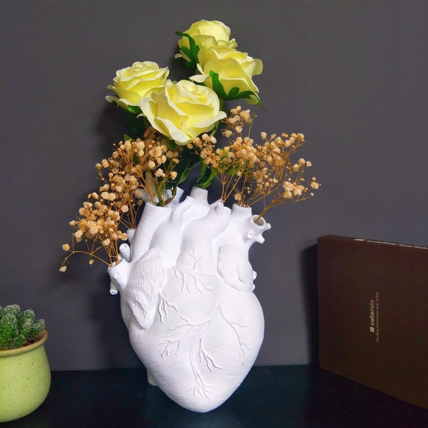 Garduru herzförmiges Harz Vase Dekor