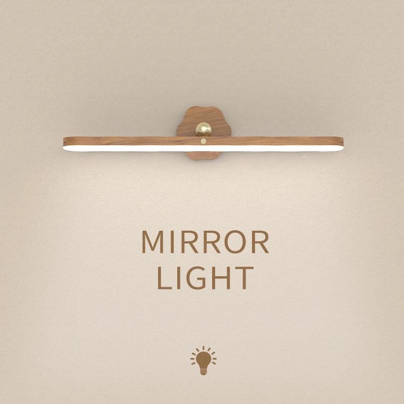 LumoGlow - Holz LED Aufladbare Wandlampe