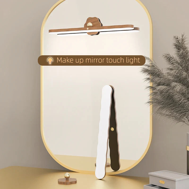 LumoGlow - Holz LED Aufladbare Wandlampe