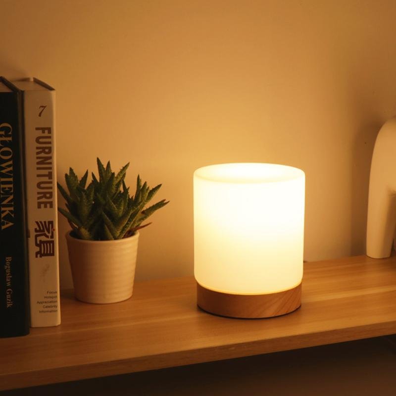 LichtKreis - Elegante Mini-Tischleuchte mit Touch-Funktion für Rundum-Beleuchtung beim Lesen und Nachts