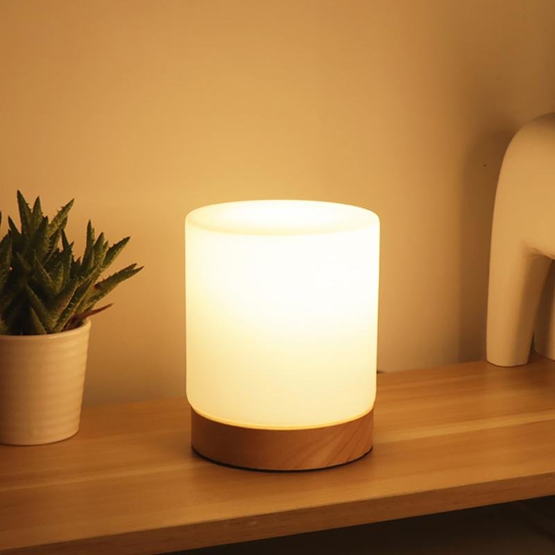 LichtKreis - Elegante Mini-Tischleuchte mit Touch-Funktion für Rundum-Beleuchtung beim Lesen und Nachts