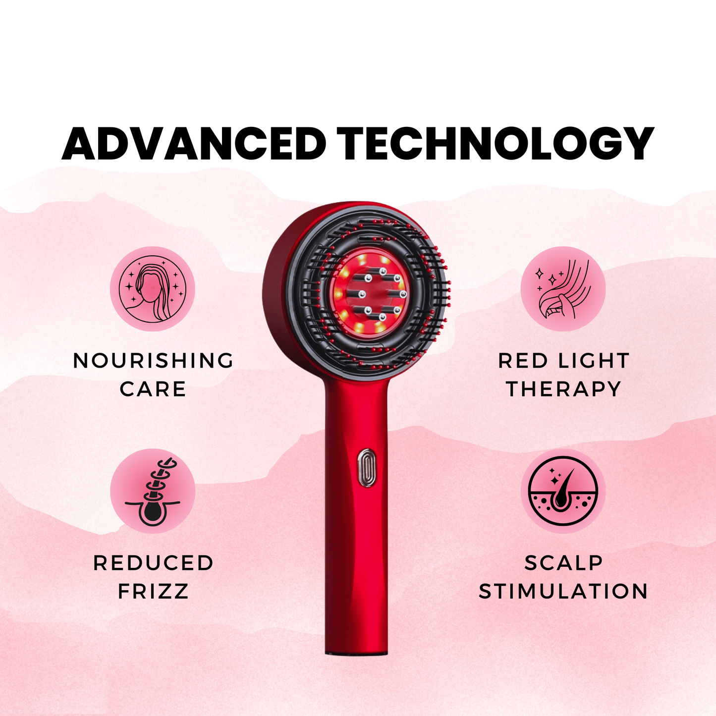 3-in-1 Rotlicht Kopfhautmassagegerät